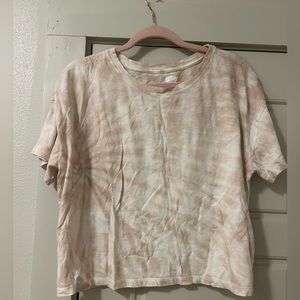 Pink tye dye crop tee